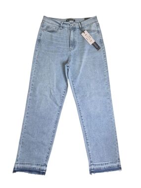 NWT Nanette Lepore Jolie High Waisted Straight Denim Jeans Light Blue, Waist 28